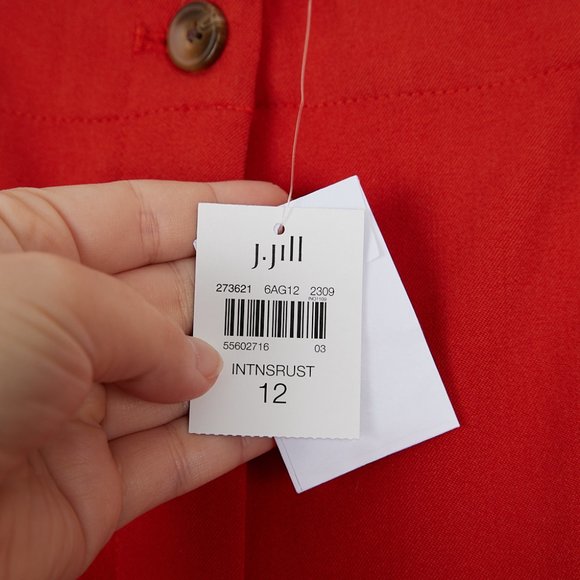 J Jill Bi-Stretch Bootcut Pant in Intense Rust Women's Size 12 NWT - Picture 5 of 7